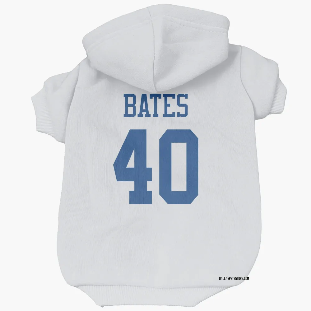 Dallas Cowboys Bill Bates White Pet Hoodie for Dog & Cat