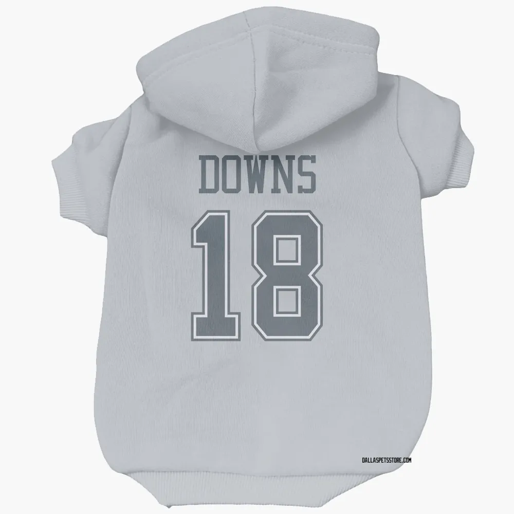 Dallas Cowboys Caleb Downs Gray Pet Hoodie for Dog & Cat