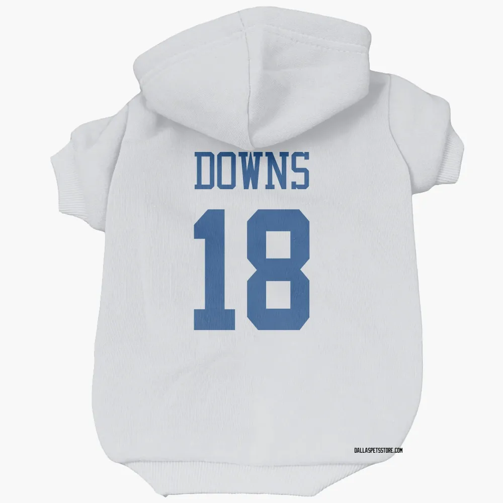 Dallas Cowboys Caleb Downs White Pet Hoodie for Dog & Cat