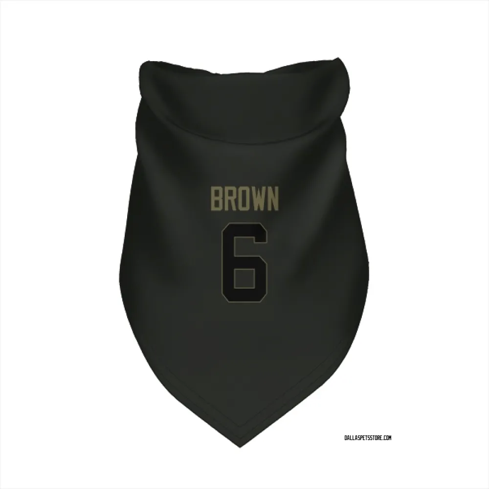 Dallas Cowboys Camden Brown Black Service Pet Bandana for Dog & Cat