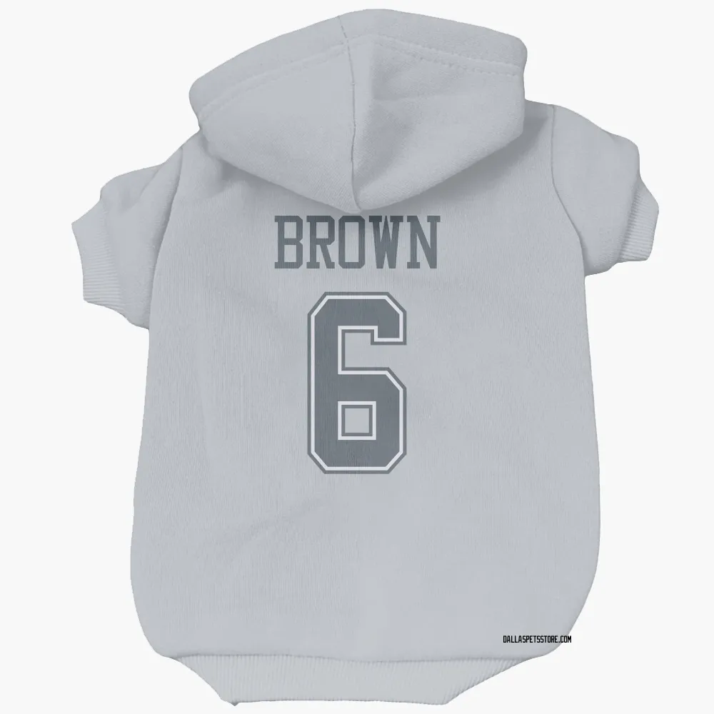 Dallas Cowboys Camden Brown Gray Pet Hoodie for Dog & Cat