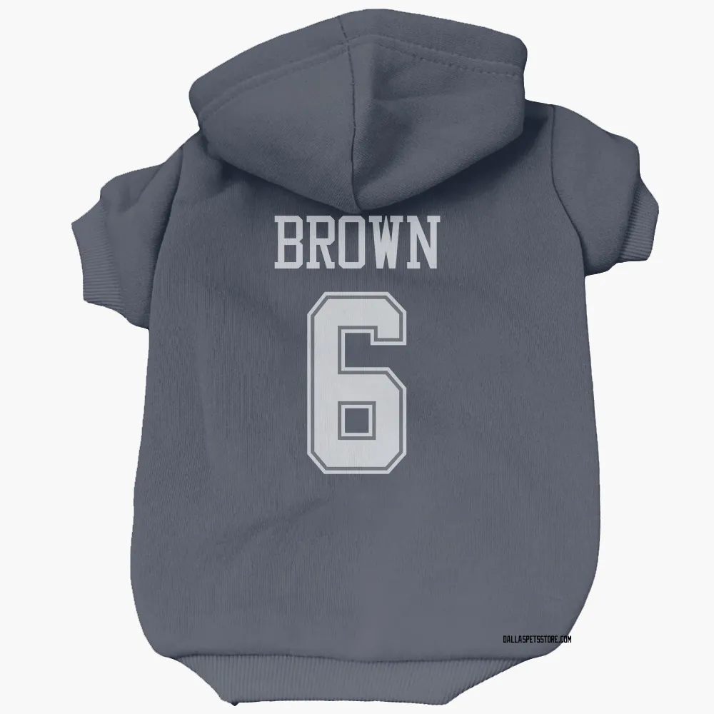 Dallas Cowboys Camden Brown Navy Pet Hoodie for Dog & Cat