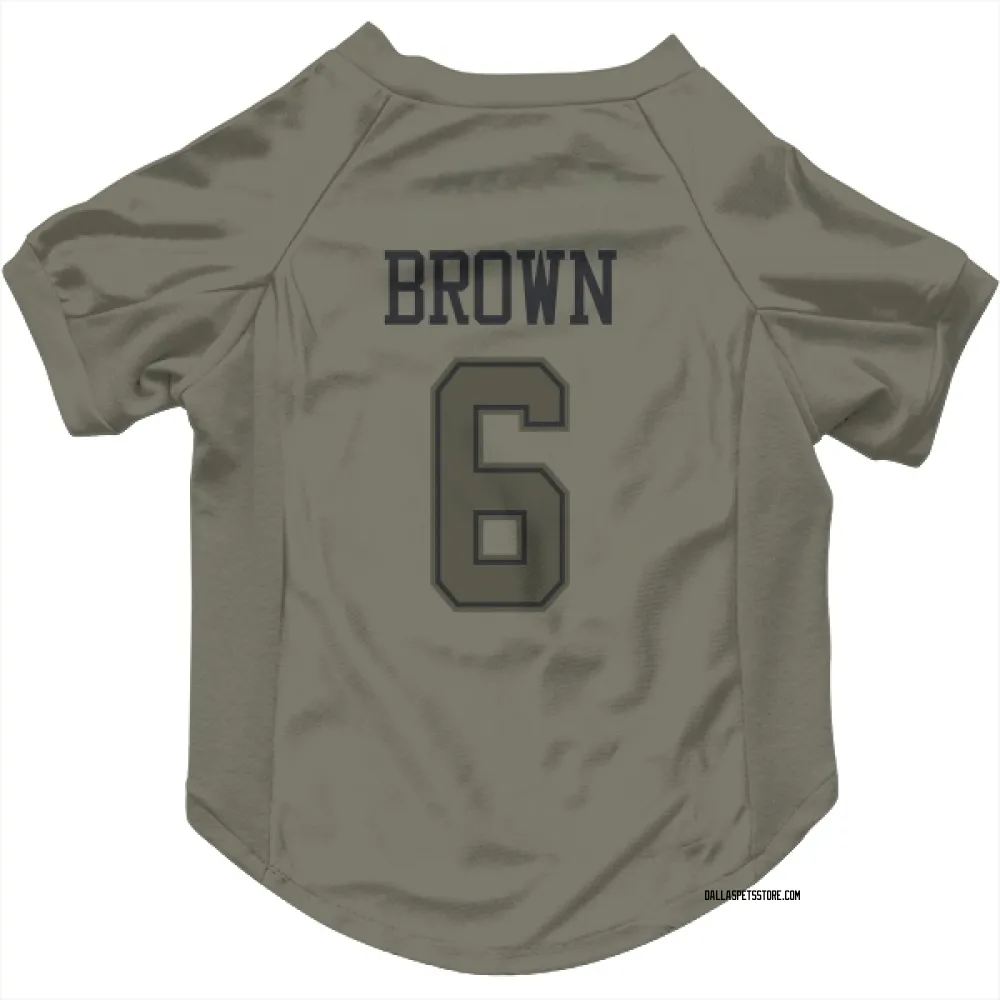 Dallas Cowboys Camden Brown Olive Pet Jersey for Dog & Cat
