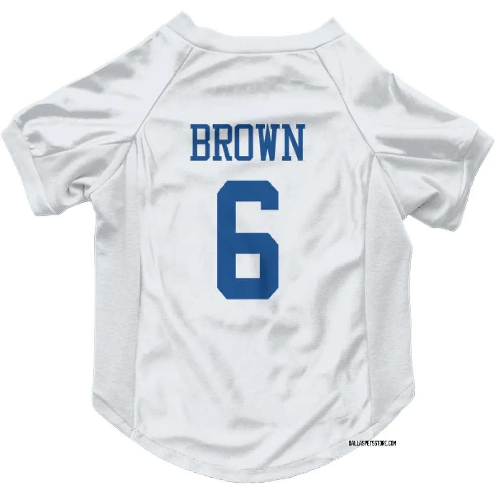 Dallas Cowboys Camden Brown White Pet Jersey for Dog & Cat