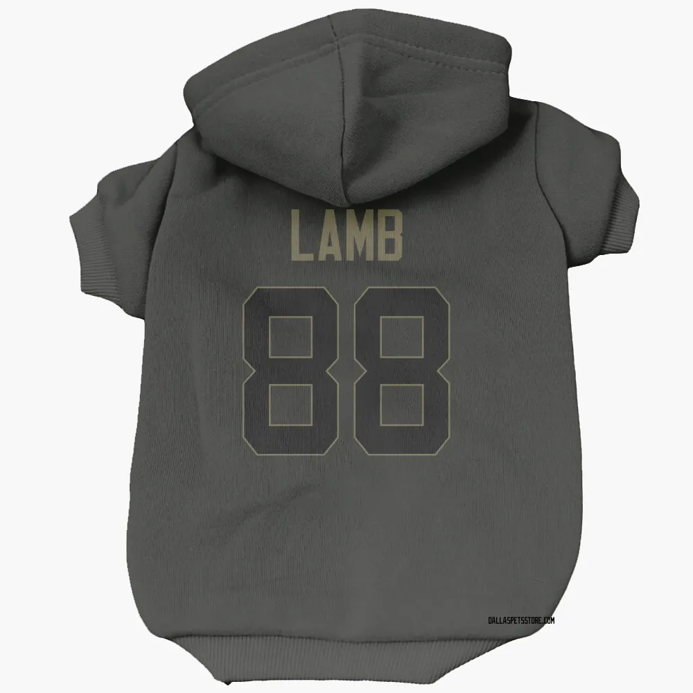 Dallas Cowboys CeeDee Lamb Black Service Pet Hoodie for Dog & Cat
