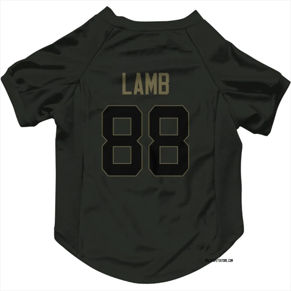 Dallas Cowboys CeeDee Lamb Black Service Pet Jersey for Dog & Cat