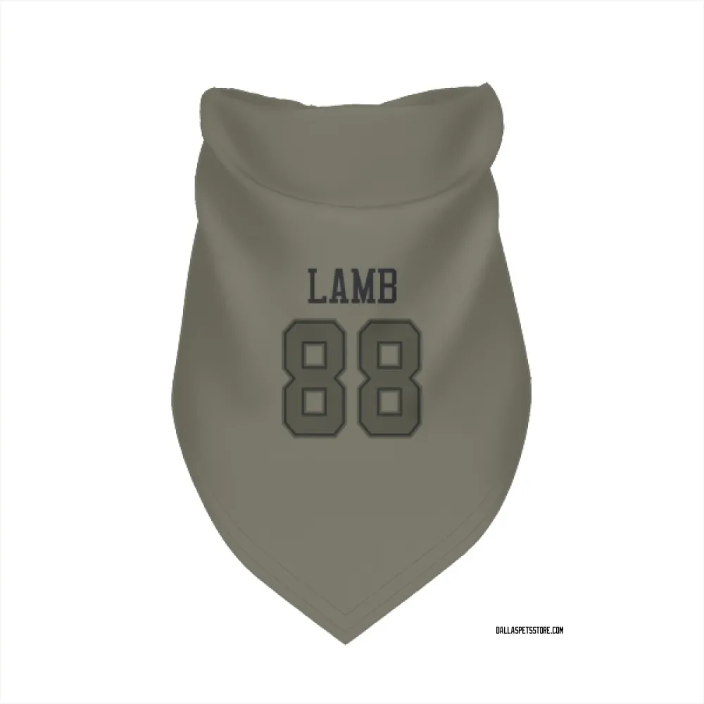 Dallas Cowboys CeeDee Lamb Olive Pet Bandana for Dog & Cat