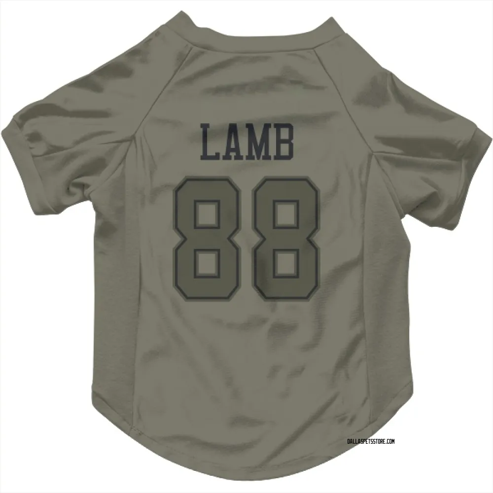Dallas Cowboys CeeDee Lamb Olive Pet Jersey for Dog & Cat