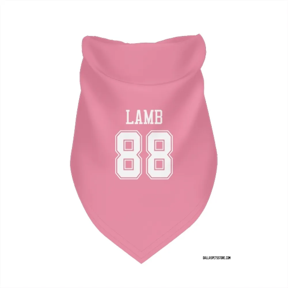 Dallas Cowboys CeeDee Lamb Pink Pet Bandana for Dog & Cat