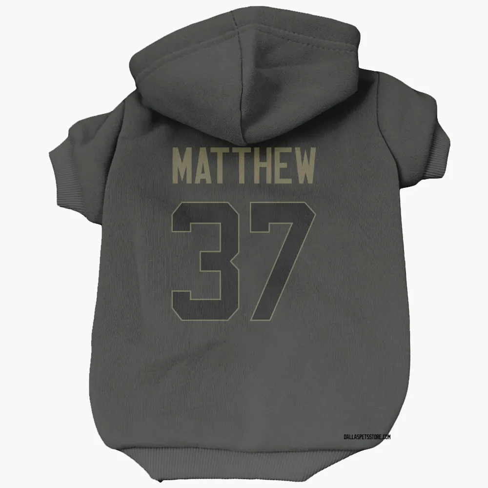 Dallas Cowboys Christian Matthew Black Service Pet Hoodie for Dog & Cat
