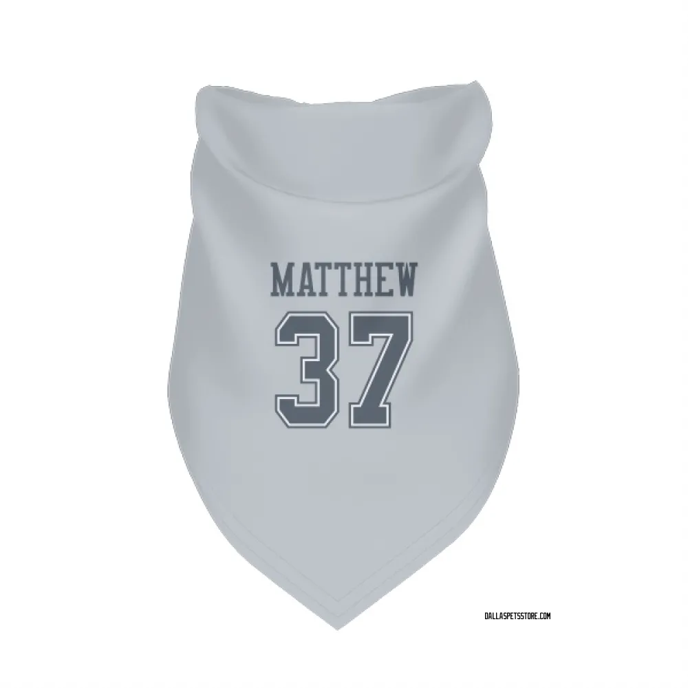 Dallas Cowboys Christian Matthew Gray Pet Bandana for Dog & Cat