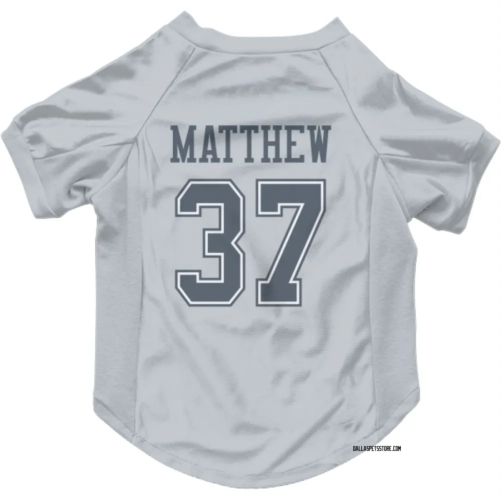 Dallas Cowboys Christian Matthew Gray Pet Jersey for Dog & Cat