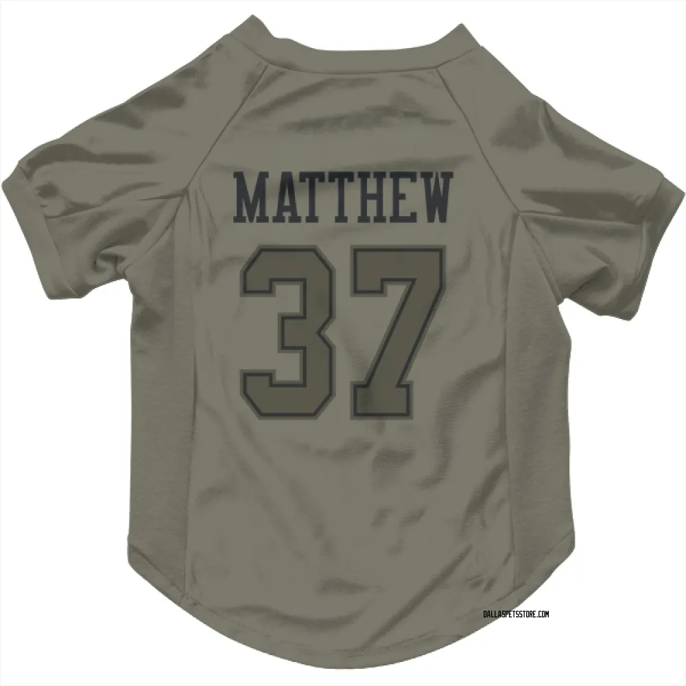 Dallas Cowboys Christian Matthew Olive Pet Jersey for Dog & Cat