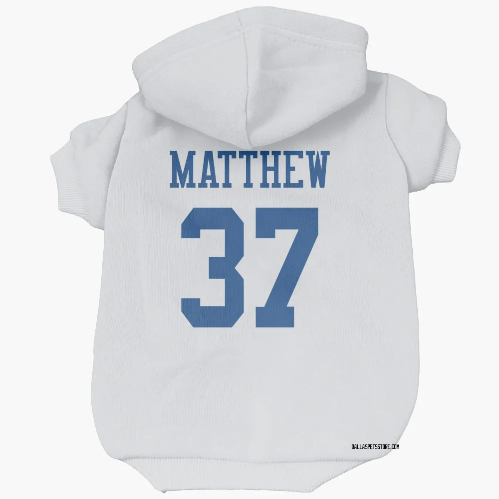 Dallas Cowboys Christian Matthew White Pet Hoodie for Dog & Cat