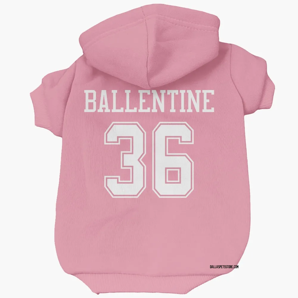 Dallas Cowboys Corey Ballentine Pink Pet Hoodie for Dog & Cat