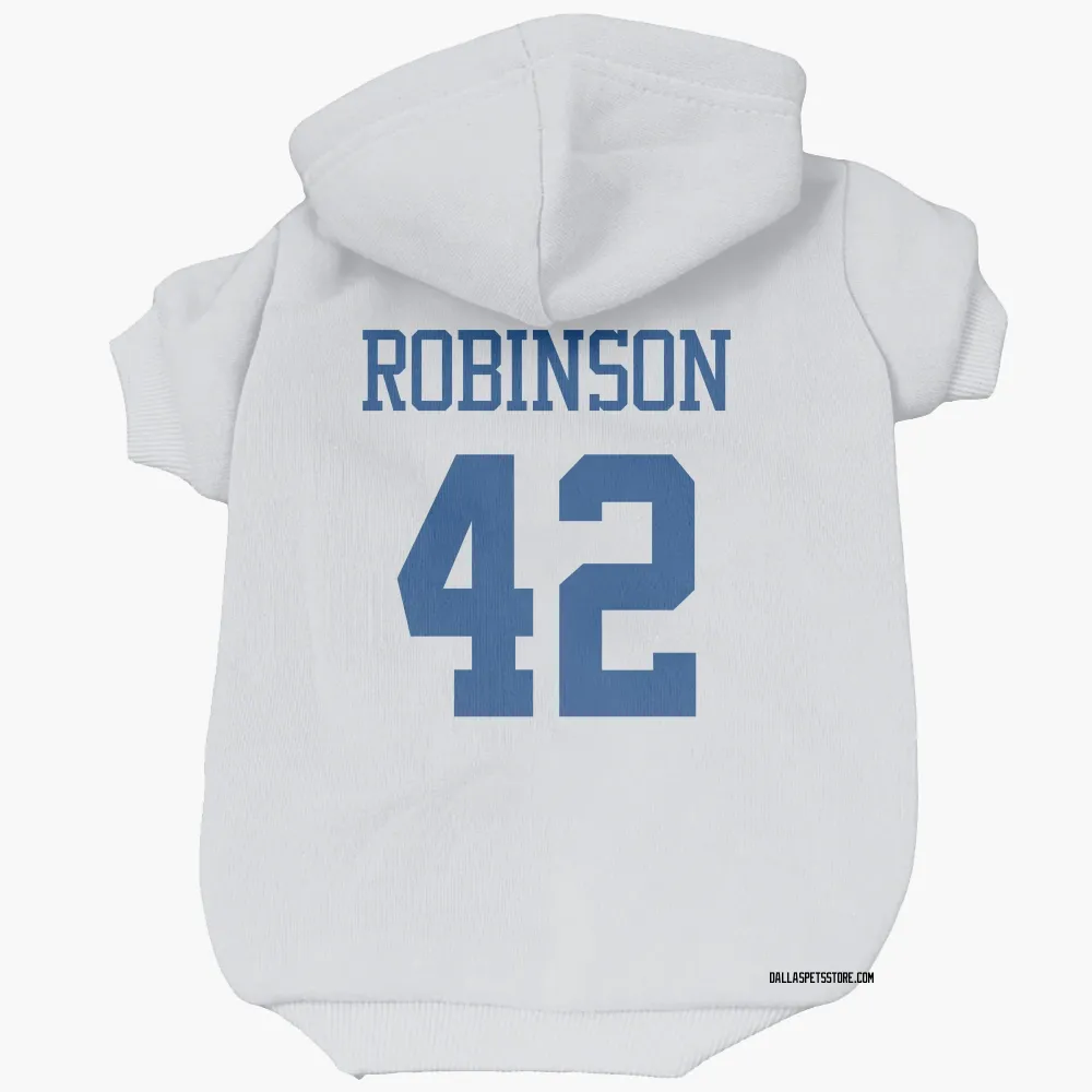 Dallas Cowboys Curtis Robinson White Pet Hoodie for Dog & Cat