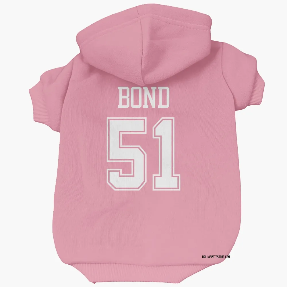 Dallas Cowboys Devante Bond Pink Pet Hoodie for Dog & Cat