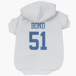 Dallas Cowboys Devante Bond White Pet Hoodie for Dog & Cat
