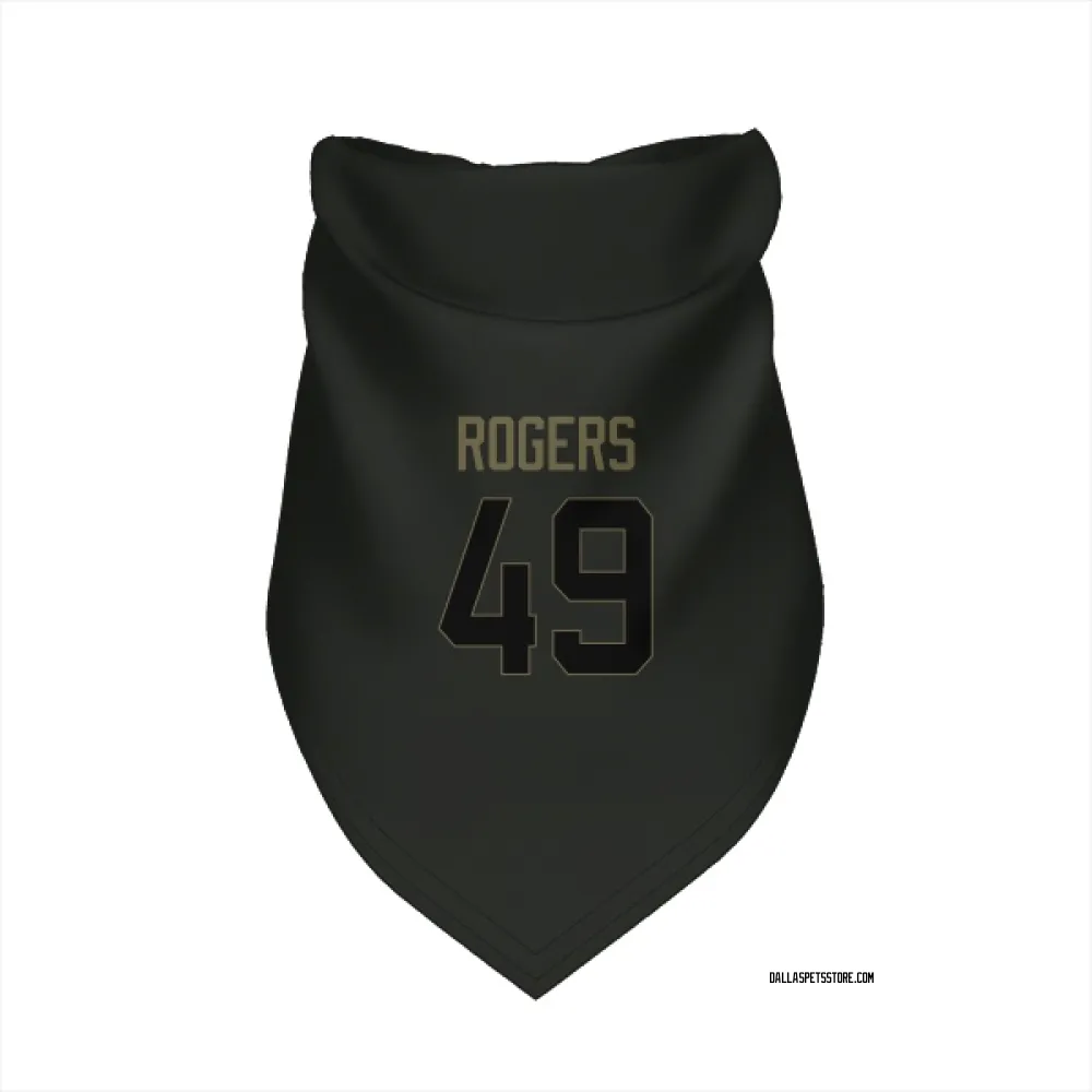 Dallas Cowboys DJ Rogers Black Service Pet Bandana for Dog & Cat
