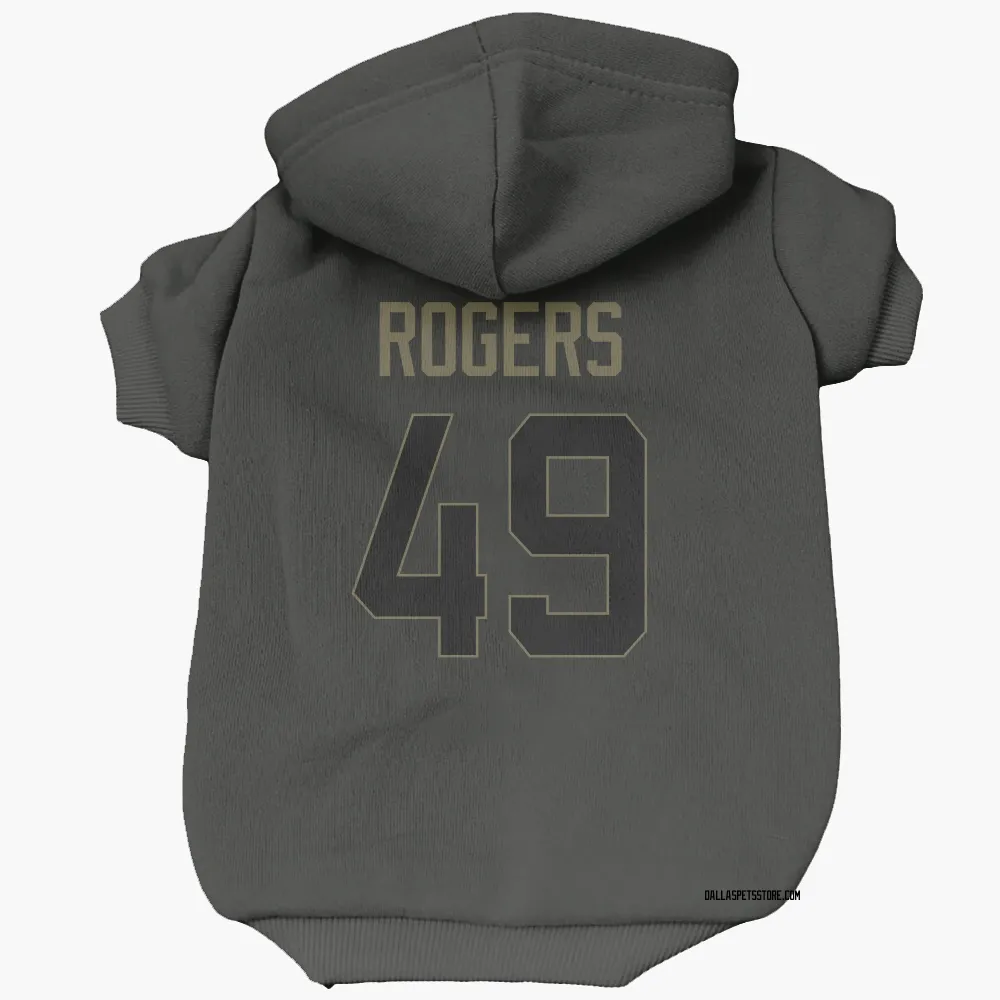 Dallas Cowboys DJ Rogers Black Service Pet Hoodie for Dog & Cat
