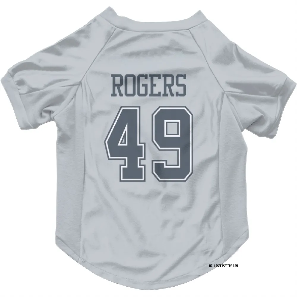 Dallas Cowboys DJ Rogers Gray Pet Jersey for Dog & Cat