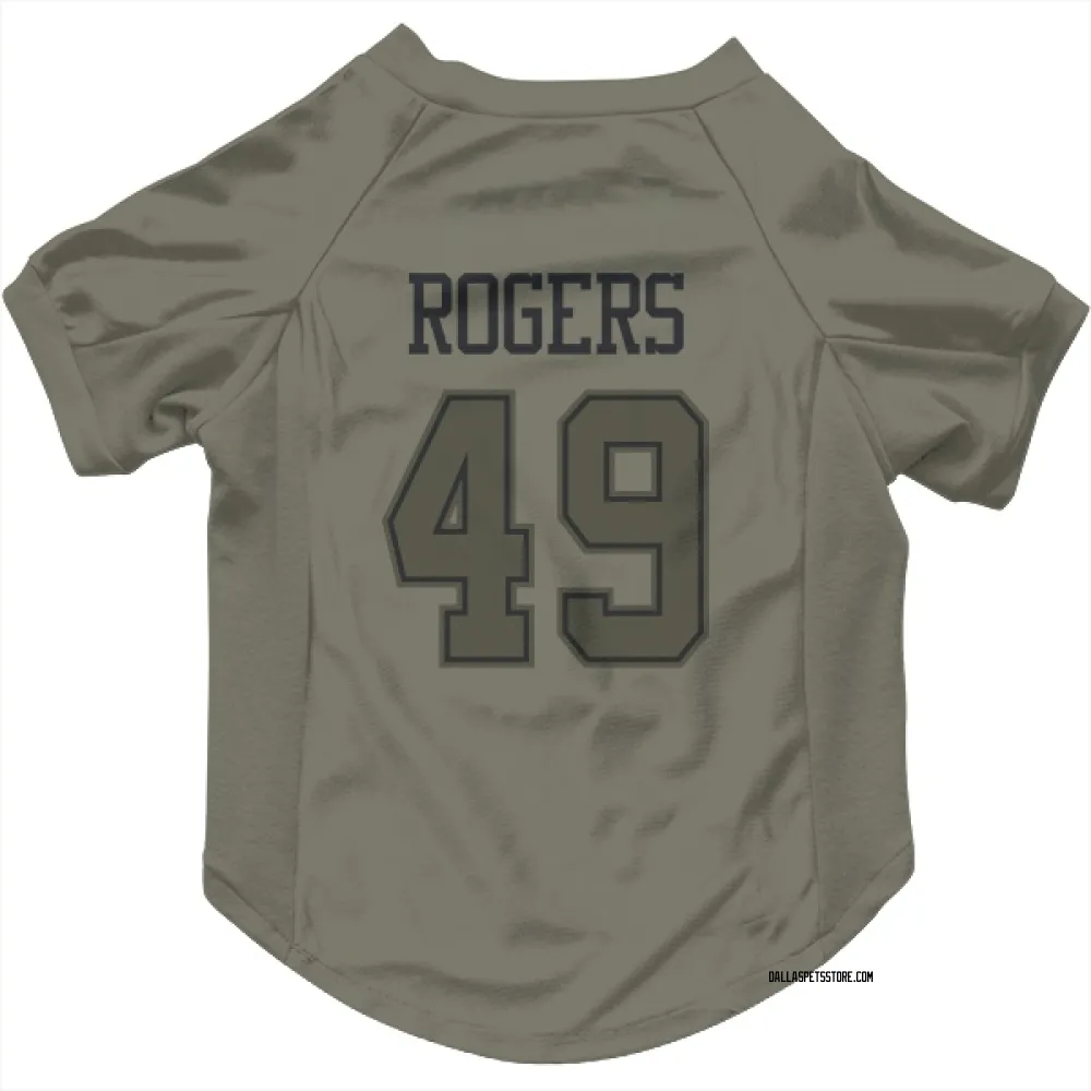 Dallas Cowboys DJ Rogers Olive Pet Jersey for Dog & Cat