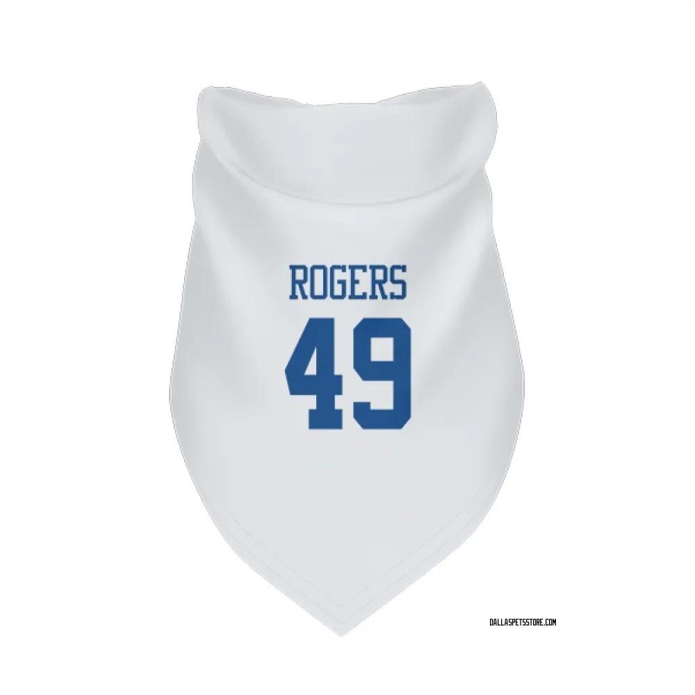 Dallas Cowboys DJ Rogers White Pet Bandana for Dog & Cat