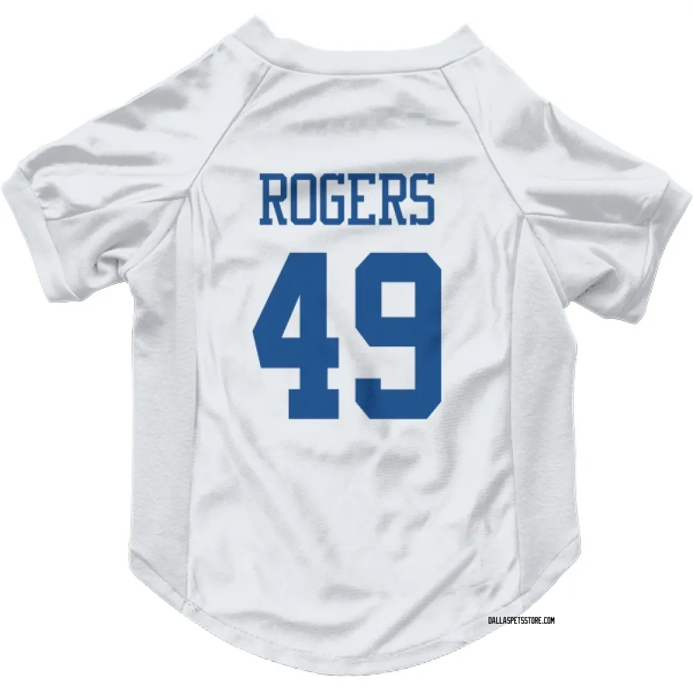 Dallas Cowboys DJ Rogers White Pet Jersey for Dog & Cat
