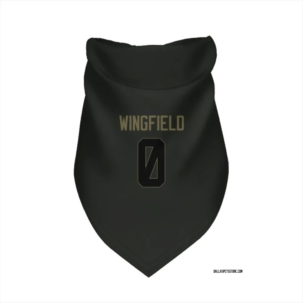Dallas Cowboys DJ Wingfield Black Service Pet Bandana for Dog & Cat