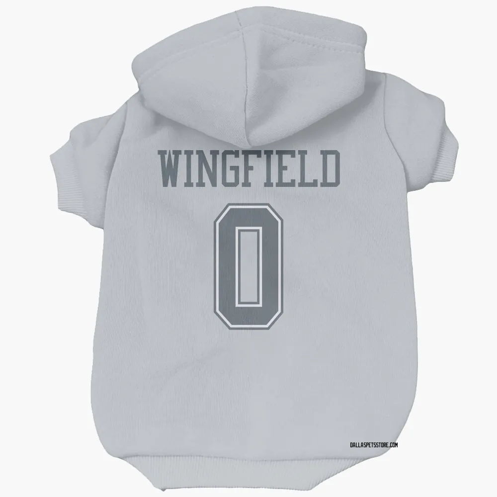 Dallas Cowboys DJ Wingfield Gray Pet Hoodie for Dog & Cat
