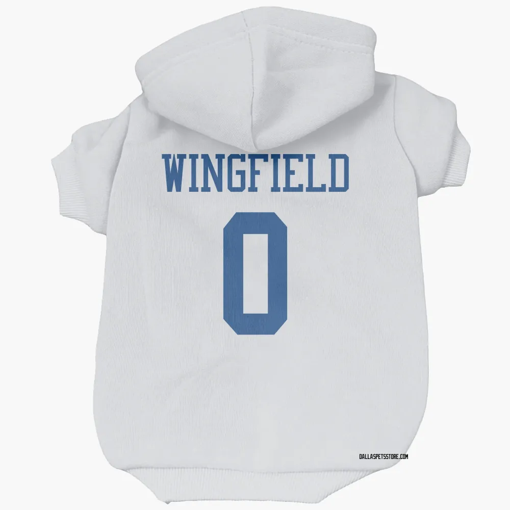 Dallas Cowboys DJ Wingfield White Pet Hoodie for Dog & Cat