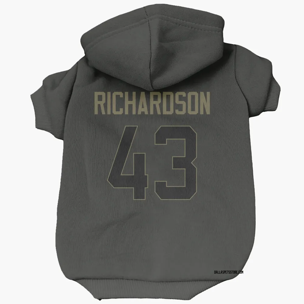 Dallas Cowboys Dominic Richardson Black Service Pet Hoodie for Dog & Cat