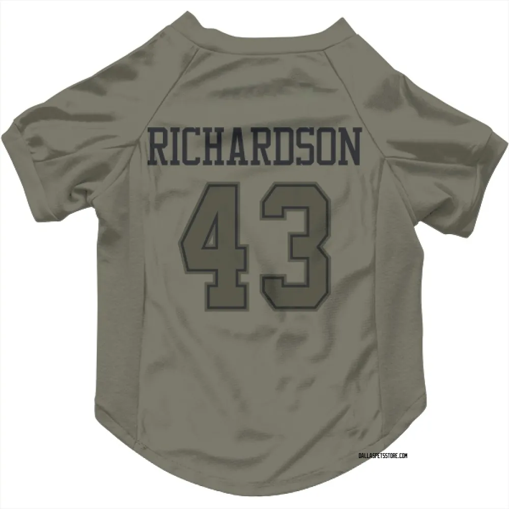 Dallas Cowboys Dominic Richardson Olive Pet Jersey for Dog & Cat