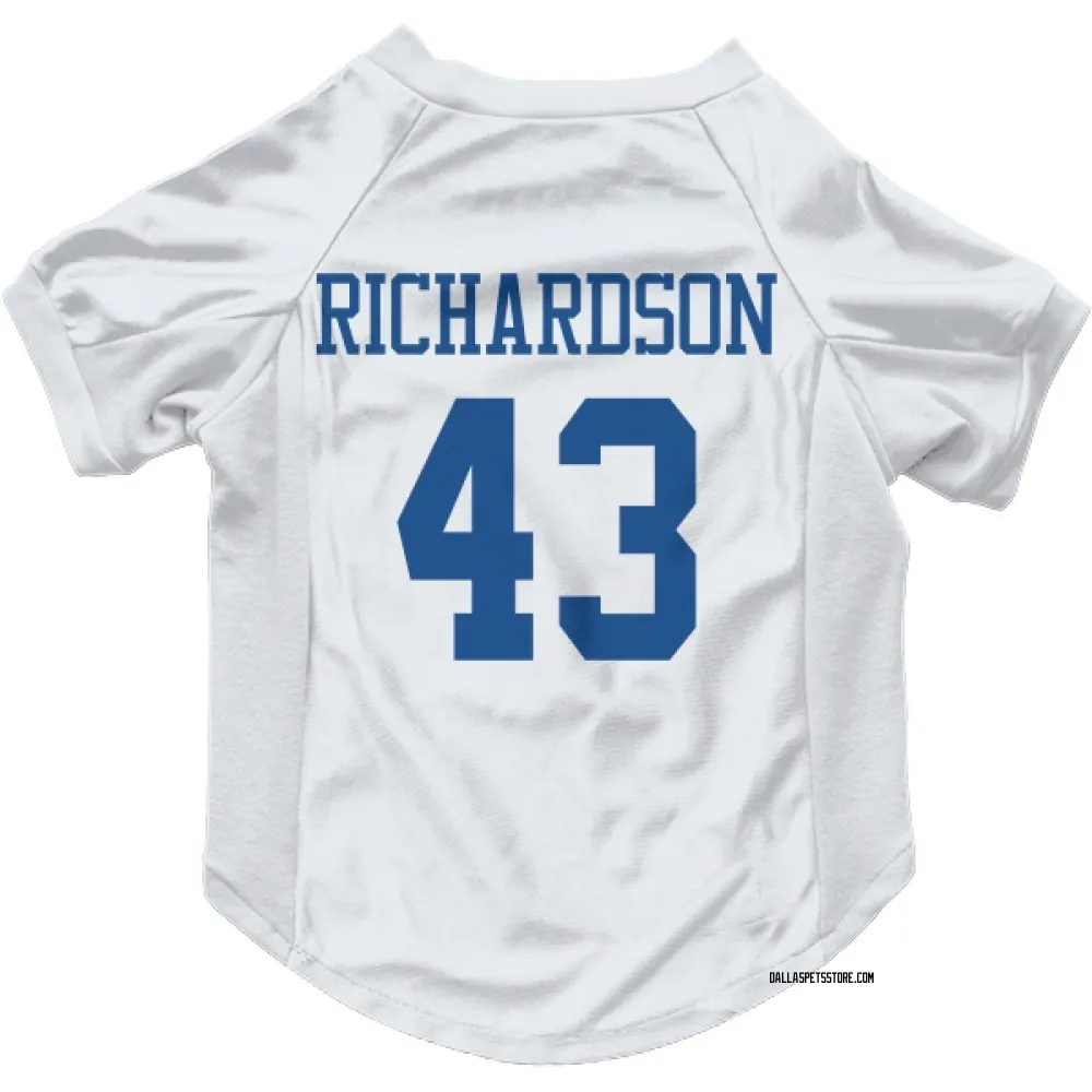 Dallas Cowboys Dominic Richardson White Pet Jersey for Dog & Cat