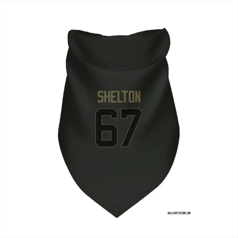 Dallas Cowboys Drew Shelton Black Service Pet Bandana for Dog & Cat
