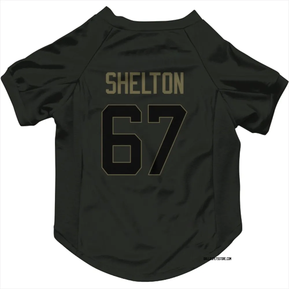 Dallas Cowboys Drew Shelton Black Service Pet Jersey for Dog & Cat