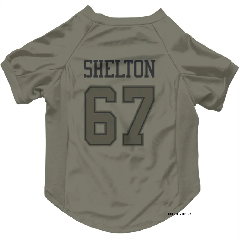 Dallas Cowboys Drew Shelton Olive Pet Jersey for Dog & Cat