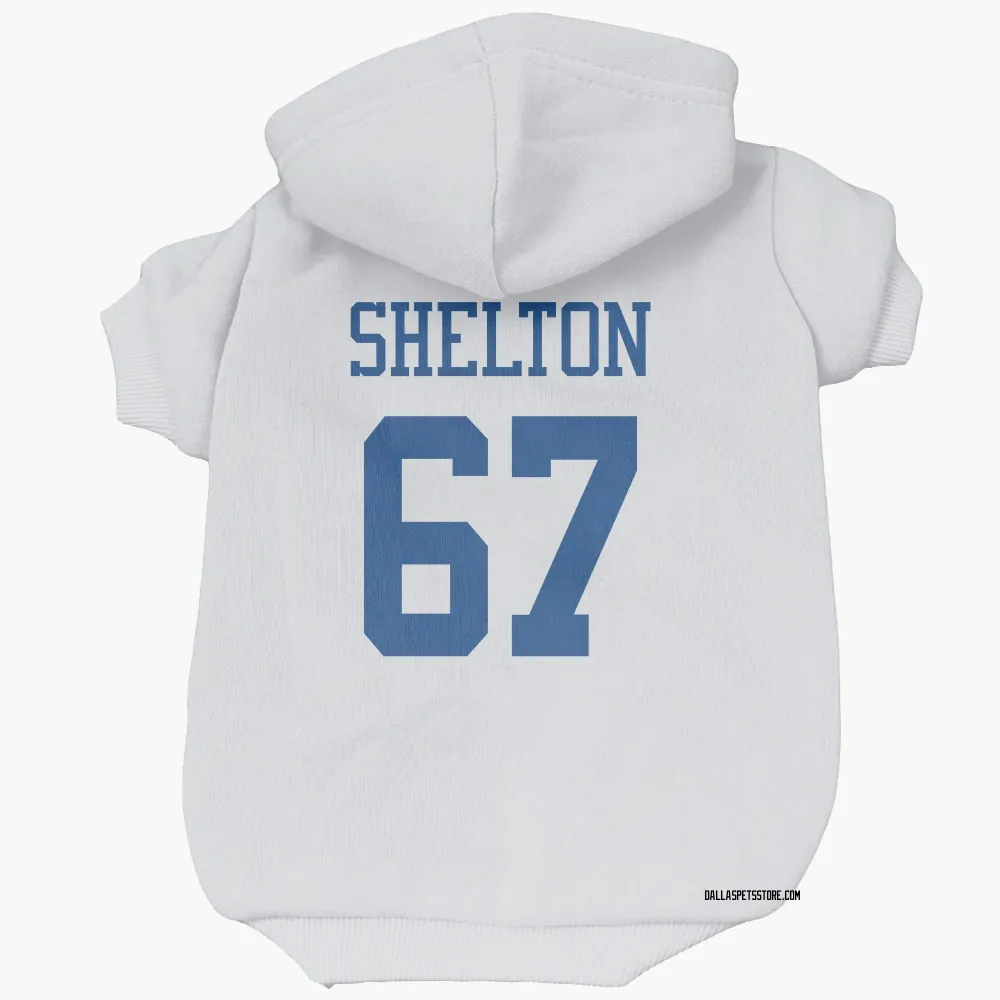 Dallas Cowboys Drew Shelton White Pet Hoodie for Dog & Cat