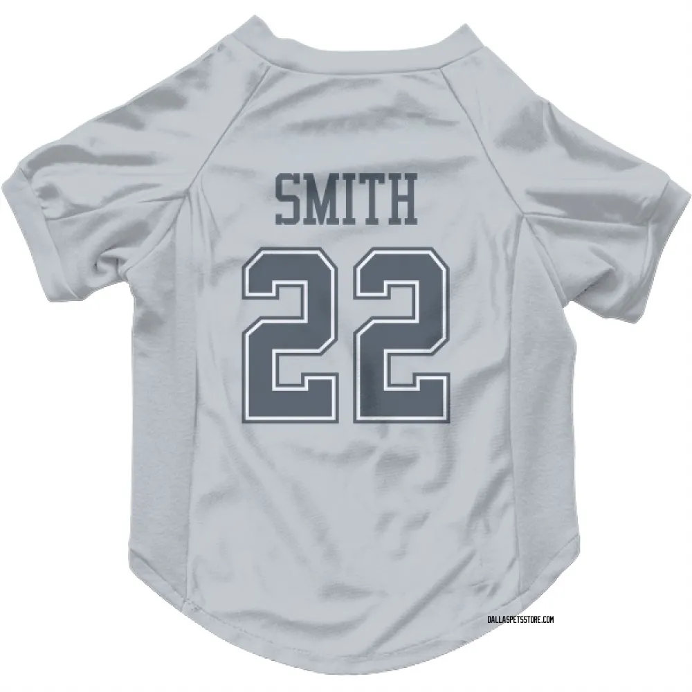 Dallas Cowboys Emmitt Smith Gray Pet Jersey for Dog & Cat