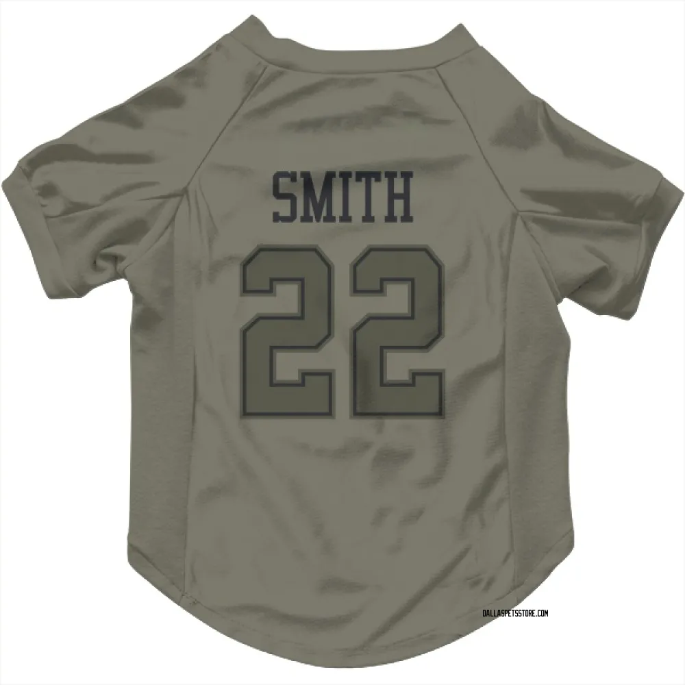 Dallas Cowboys Emmitt Smith Olive Pet Jersey for Dog & Cat