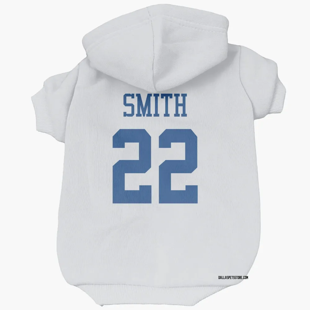Dallas Cowboys Emmitt Smith White Pet Hoodie for Dog & Cat