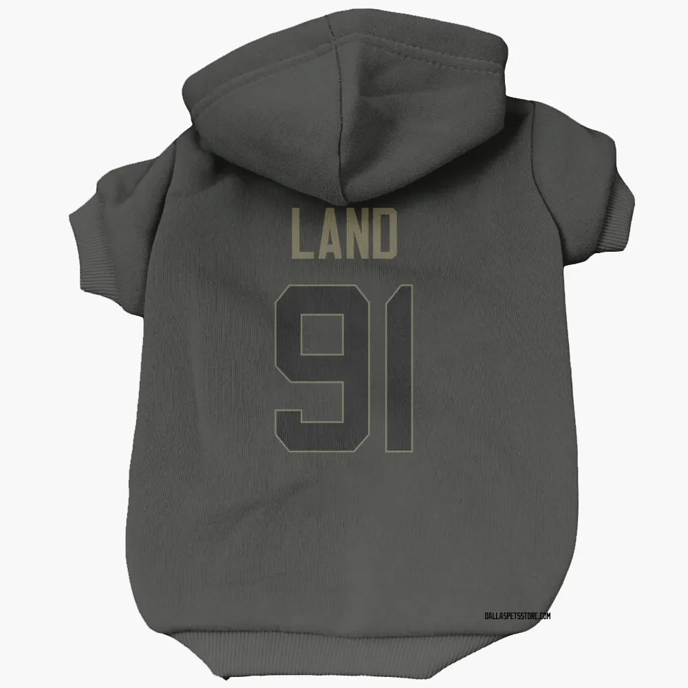 Dallas Cowboys Isaiah Land Black Service Pet Hoodie for Dog & Cat