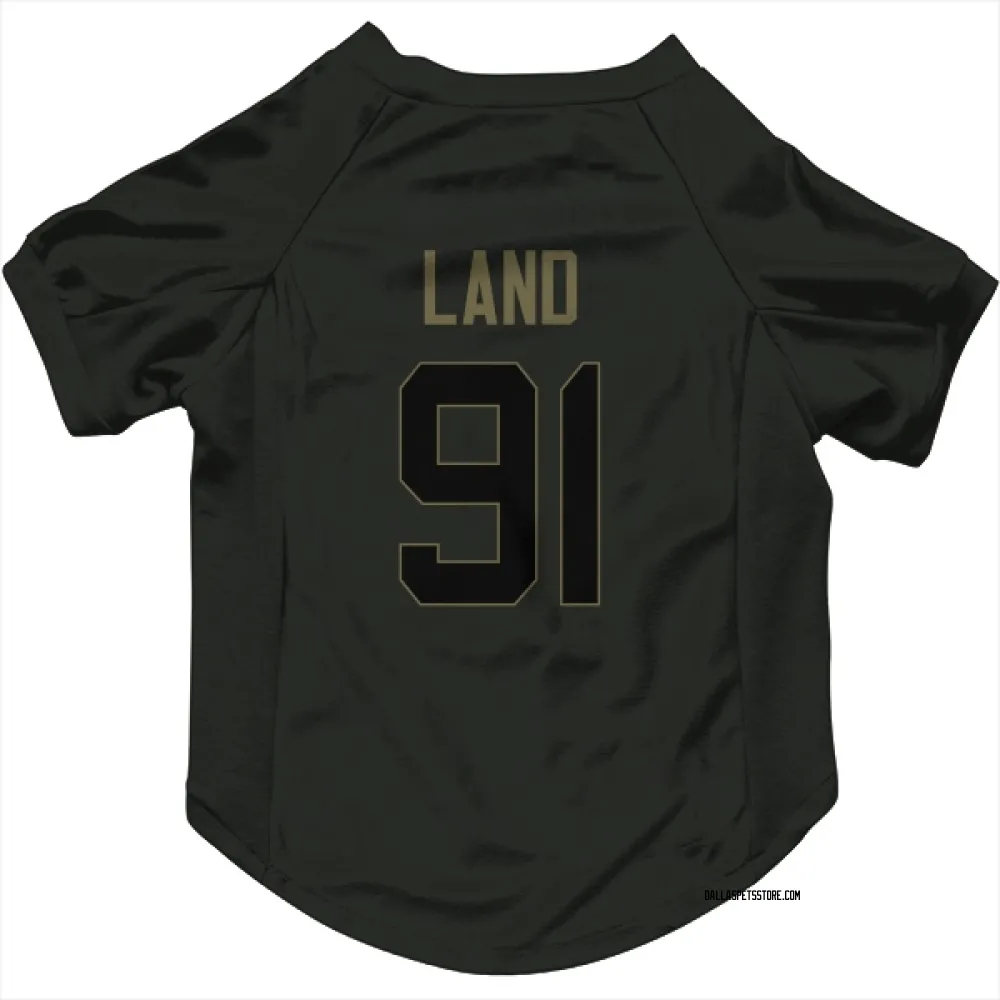 Dallas Cowboys Isaiah Land Black Service Pet Jersey for Dog & Cat
