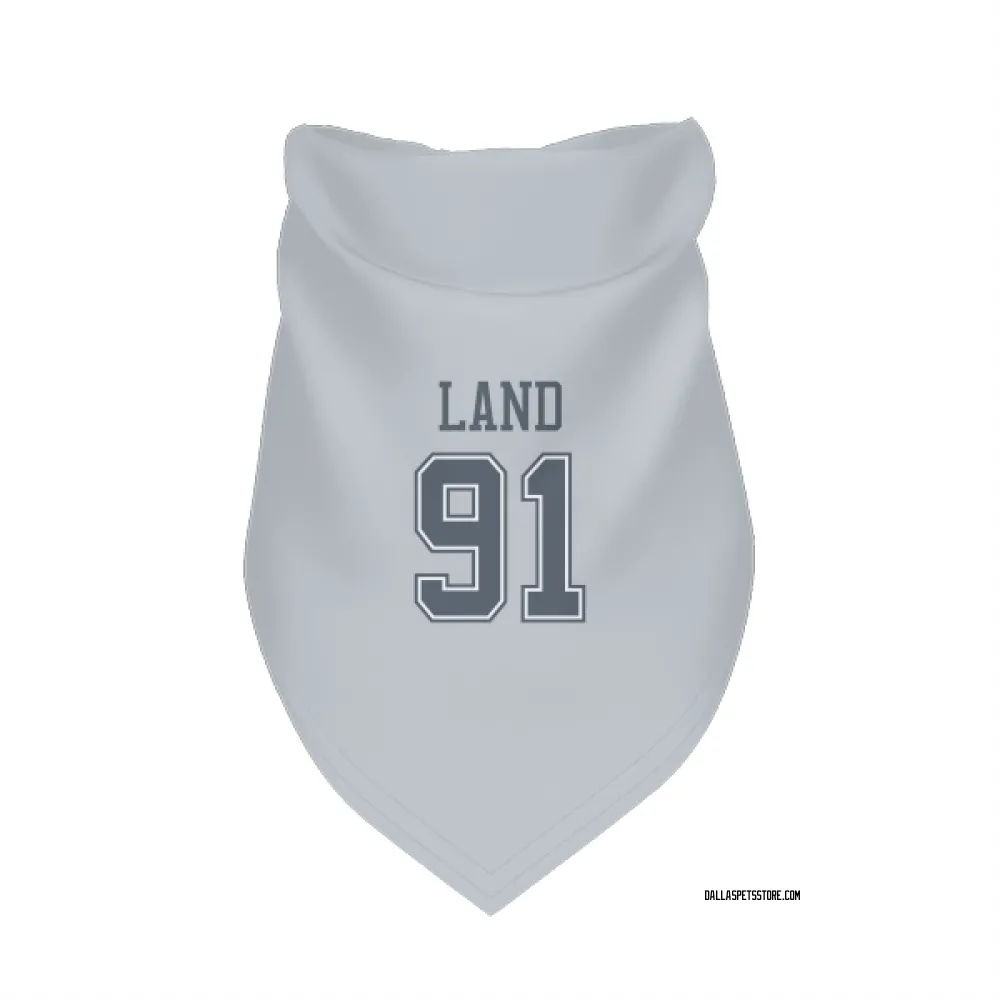 Dallas Cowboys Isaiah Land Gray Pet Bandana for Dog & Cat