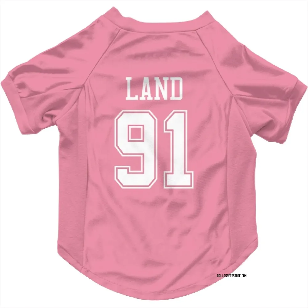 Dallas Cowboys Isaiah Land Pink Pet Jersey for Dog & Cat