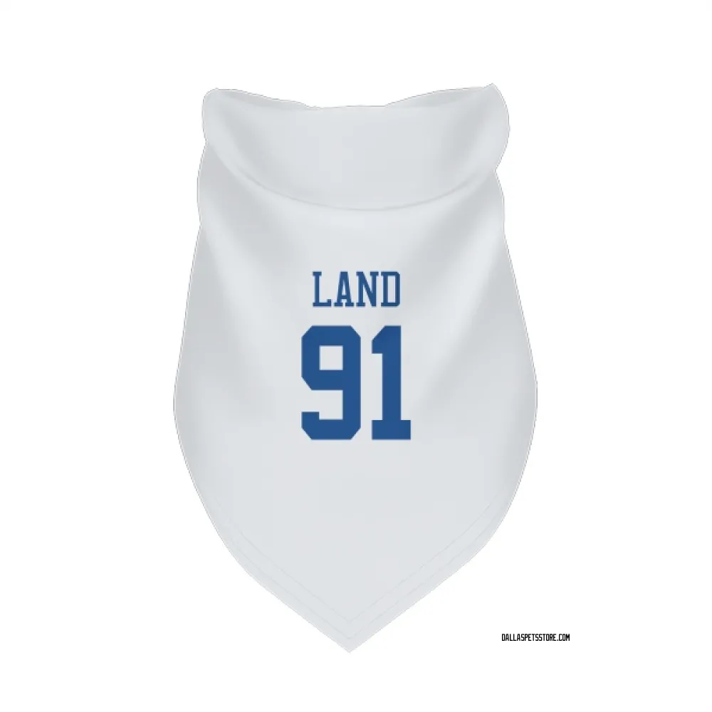 Dallas Cowboys Isaiah Land White Pet Bandana for Dog & Cat