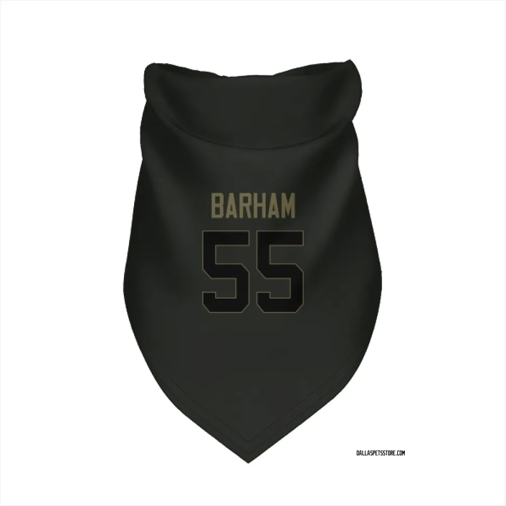 Dallas Cowboys Jaishawn Barham Black Service Pet Bandana for Dog & Cat