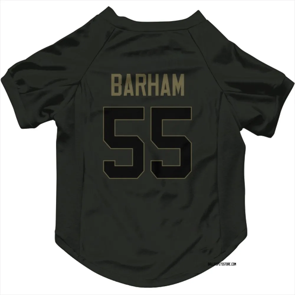 Dallas Cowboys Jaishawn Barham Black Service Pet Jersey for Dog & Cat