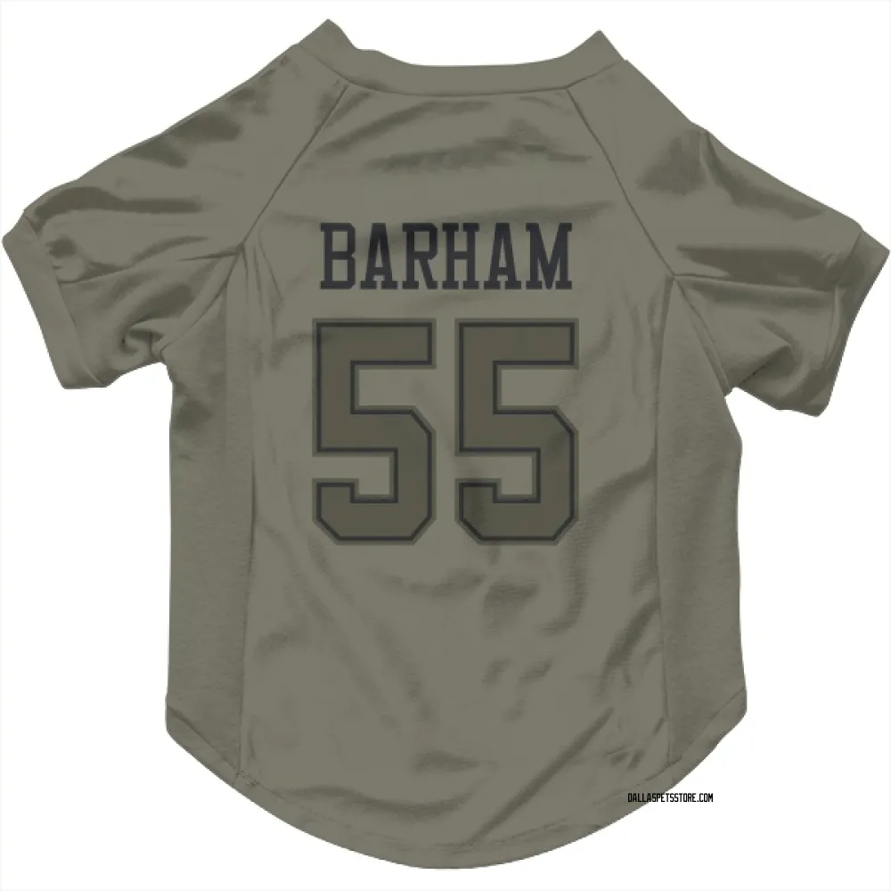 Dallas Cowboys Jaishawn Barham Olive Pet Jersey for Dog & Cat
