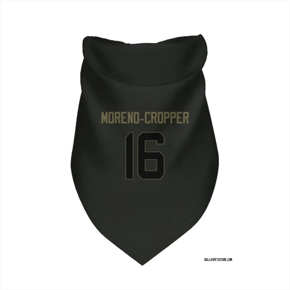 Dallas Cowboys Jalen Moreno-Cropper Black Service Pet Bandana for Dog & Cat